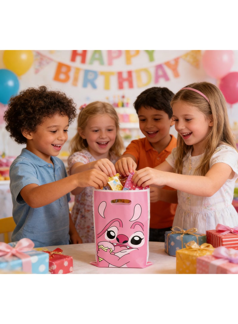 Lilo & Stitch 10 قطع من أكياس هدايا حفلة الخياطة. مثالية لحفلات الكرتون، رائعة للأطفال، ومناسبة للفعاليات العائلية، الجوائز. - Image 5